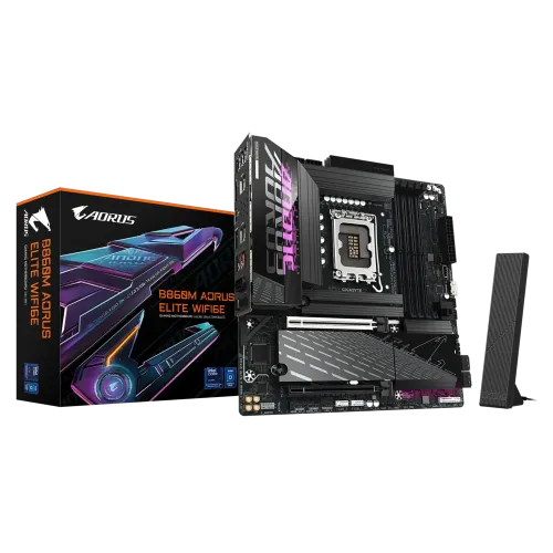 GIGABYTE B860M AORUS ELITE WIFI6E LGA1851 Micro ATX Motherboard